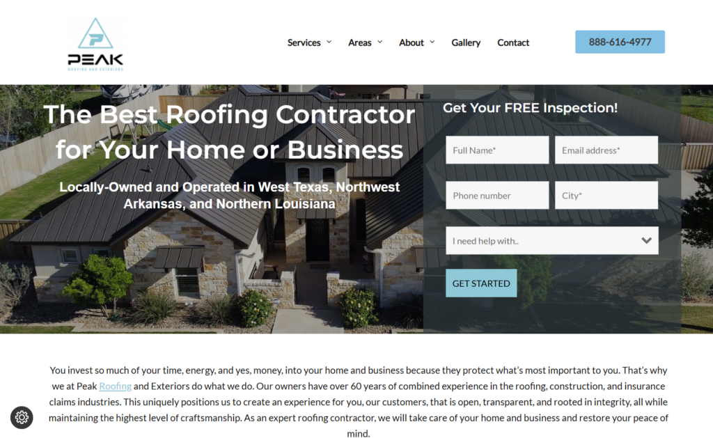 case study - Peak Roofing
