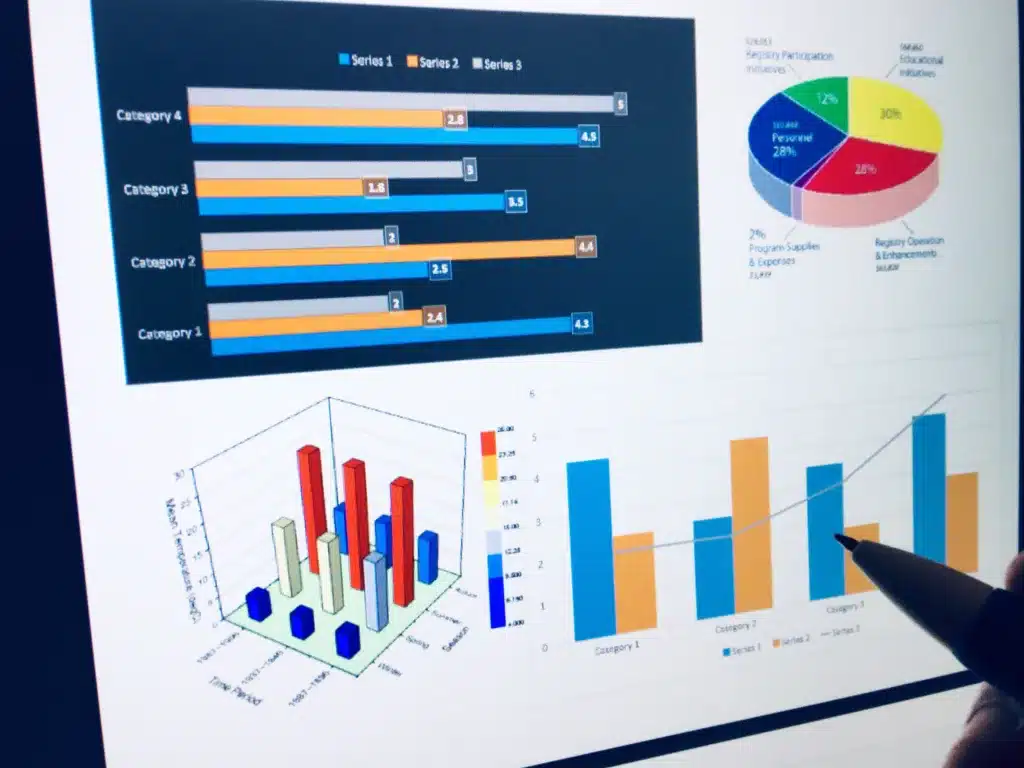 SEO analytics chart showing declining organic page performance