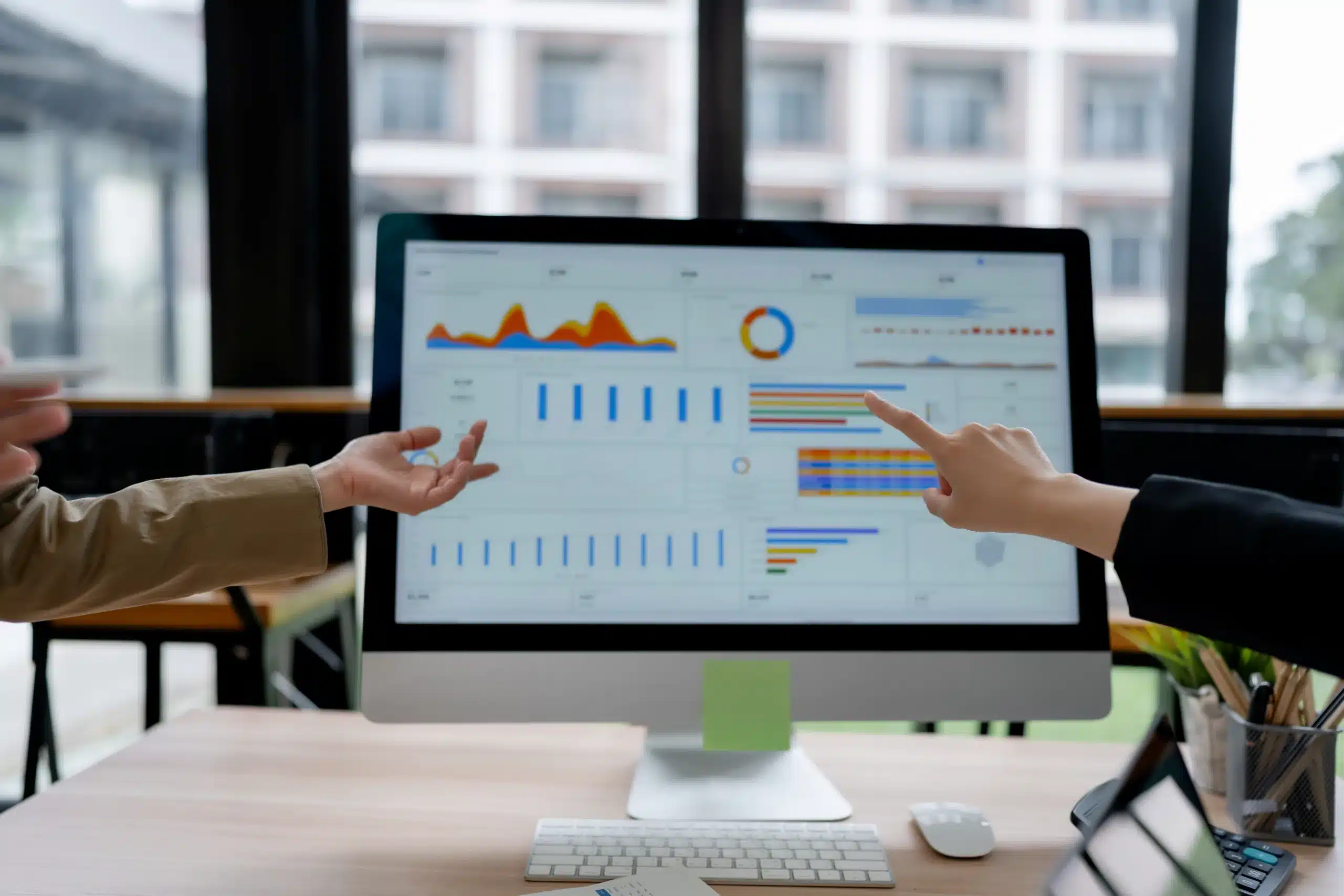 SEO performance dashboard showing organic search visibility, qualified leads, website engagement, and conversion metrics